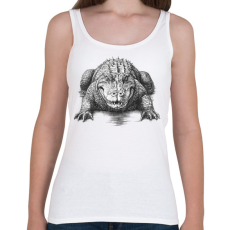 PRINTFASHION Krokodil - Női atléta - Fehér