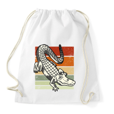 PRINTFASHION Krokodil - Sportzsák, Tornazsák - Fehér tornazsák