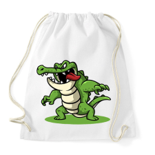 PRINTFASHION Krokodil - Sportzsák, Tornazsák - Fehér tornazsák