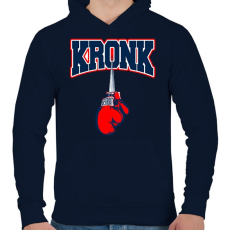 PRINTFASHION Kronk - Férfi kapucnis pulóver - Sötétkék