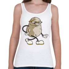 PRINTFASHION Krumpli - Női atléta - Fehér női trikó