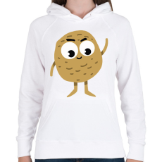 PRINTFASHION Krumpli - Női kapucnis pulóver - Fehér