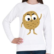 PRINTFASHION Krumpli - Női pulóver - Fehér
