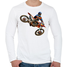 PRINTFASHION KTM - Férfi hosszú ujjú póló - Fehér férfi póló