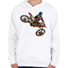 PRINTFASHION KTM - Gyerek kapucnis pulóver - Fehér gyerek pulóver, kardigán