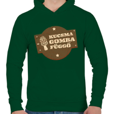 PRINTFASHION Kucsmagomba függő - Férfi kapucnis pulóver - Sötétzöld férfi pulóver, kardigán