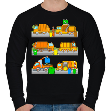 PRINTFASHION Kukásautók az utcán - Férfi pulóver - Fekete férfi pulóver, kardigán