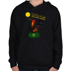 PRINTFASHION kukori - Gyerek kapucnis pulóver - Fekete