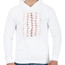 PRINTFASHION Kukoricás póló - Férfi kapucnis pulóver - Fehér