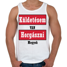 PRINTFASHION Küldetés!  - Férfi atléta - Fehér atléta, trikó