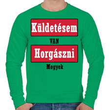PRINTFASHION Küldetés!  - Férfi pulóver - Zöld férfi pulóver, kardigán