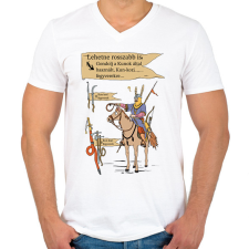 PRINTFASHION Kun kori nyilak szóvicc - Férfi V-nyakú póló - Fehér férfi póló