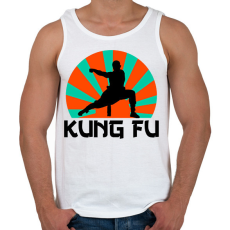 PRINTFASHION KUNG FU - Férfi atléta - Fehér