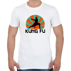 PRINTFASHION KUNG FU - Férfi póló - Fehér