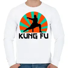 PRINTFASHION KUNG FU - Férfi pulóver - Fehér férfi pulóver, kardigán
