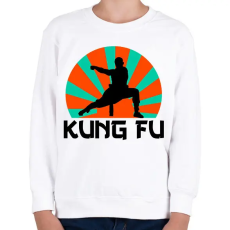 PRINTFASHION KUNG FU - Gyerek pulóver - Fehér