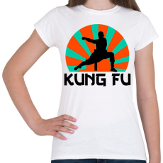 PRINTFASHION KUNG FU - Női póló - Fehér