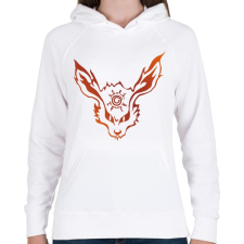 PRINTFASHION Kurama - Női kapucnis pulóver - Fehér női pulóver, kardigán