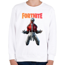 PRINTFASHION Kuro homura Fortnite - Gyerek pulóver - Fehér