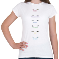 PRINTFASHION Kuroko no Basket - Szemek - Női póló - Fehér