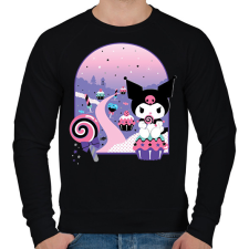 PRINTFASHION kuromi cupcake - Férfi pulóver - Fekete férfi pulóver, kardigán