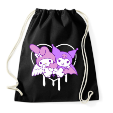PRINTFASHION kuromi és my melody - Sportzsák, Tornazsák - Fekete tornazsák