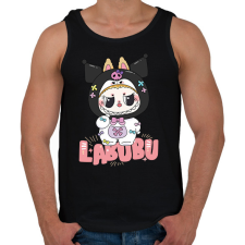 PRINTFASHION Kuromi Labubu - Férfi atléta - Fekete atléta, trikó
