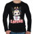 PRINTFASHION Kuromi Labubu - Férfi hosszú ujjú póló - Fekete