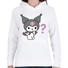 PRINTFASHION Kuromi Sanrio - Női kapucnis pulóver - Fehér női pulóver, kardigán