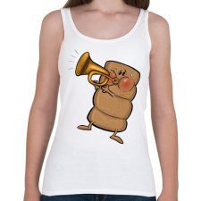 PRINTFASHION Kürtőskalács - Női atléta - Fehér női trikó