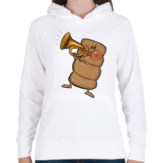 PRINTFASHION Kürtőskalács - Női kapucnis pulóver - Fehér