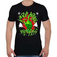 PRINTFASHION Kurva boldog karácsonyt grinch - Férfi póló - Fekete
