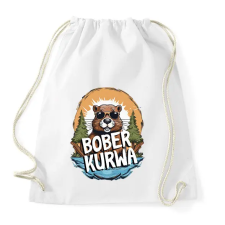 PRINTFASHION Kurwa Bober - Sportzsák, Tornazsák - Fehér tornazsák