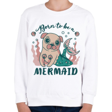 PRINTFASHION Kutya aki sellőnek született - Gyerek pulóver - Fehér