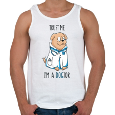 PRINTFASHION Kutya doki - DOGtor - Férfi atléta - Fehér atléta, trikó