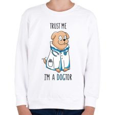 PRINTFASHION Kutya doki - DOGtor - Gyerek pulóver - Fehér gyerek pulóver, kardigán