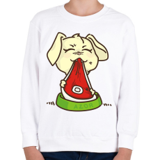 PRINTFASHION Kutya eszik - Gyerek pulóver - Fehér