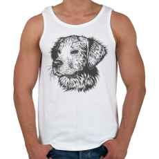 PRINTFASHION Kutya  - Férfi atléta - Fehér