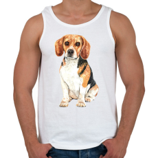 PRINTFASHION Kutya  - Férfi atléta - Fehér