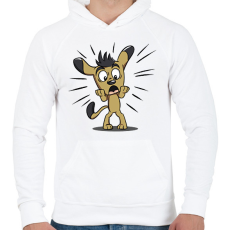 PRINTFASHION Kutya  - Férfi kapucnis pulóver - Fehér