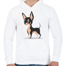 PRINTFASHION Kutya  - Férfi kapucnis pulóver - Fehér