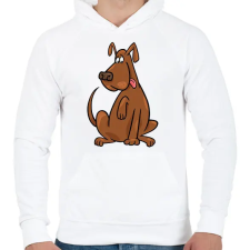 PRINTFASHION kutya - Férfi kapucnis pulóver - Fehér férfi pulóver, kardigán
