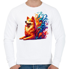 PRINTFASHION Kutya - Férfi pulóver - Fehér