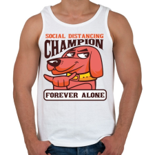 PRINTFASHION Kutya - forever alone - Férfi atléta - Fehér atléta, trikó
