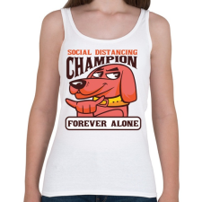 PRINTFASHION Kutya - forever alone - Női atléta - Fehér női trikó