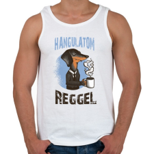 PRINTFASHION Kutya - hangulatom reggel_ - Férfi atléta - Fehér atléta, trikó