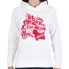 PRINTFASHION Kutya - Női kapucnis pulóver - Fehér női pulóver, kardigán