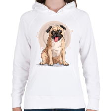 PRINTFASHION kutya - Női kapucnis pulóver - Fehér női pulóver, kardigán