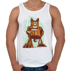 PRINTFASHION Kutya robot - Férfi atléta - Fehér