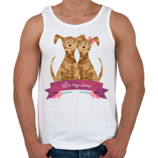 PRINTFASHION Kutya szerelem - Férfi atléta - Fehér